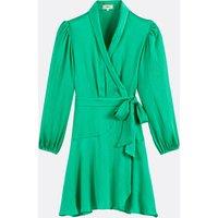 Clun Short Wrapover Dress with Long Sleeves