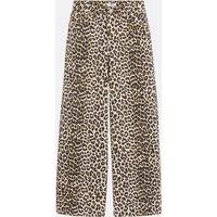 Robin Wide Leg Trousers in Leopard Print