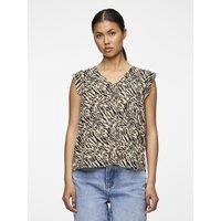 Sleeveless Blouse with Polka Dots