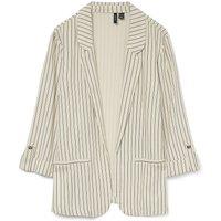 Straight-Cut Striped Blazer