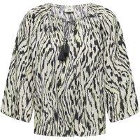 Printed Blouse with Tie Collar