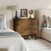 Myra Smoked Wood Chest of 3 Drawers