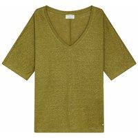 Hanina Linen T-Shirt with V-Neck and Short Sleeves