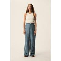 Valentina Wide Leg Trousers with Stripes