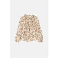 Nicoliana Printed Blouse with Long Sleeves, Loose Fit