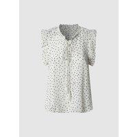 Sleeveless Blouse with Polka Dots