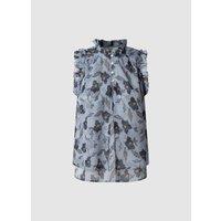 Sleeveless Ruffled Blouse