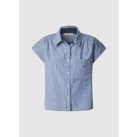 Short Blouse with Fine Stripes