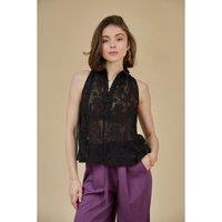 Buttoned Lace Tank Top