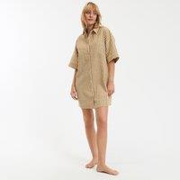 Yarn-Dyed Gingham Check Nightshirt in Seersucker