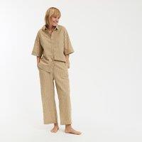 Seersucker Pyjamas in Woven Dyed Gingham