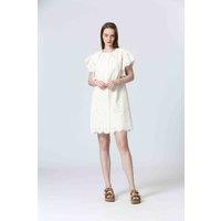 Lace Mini Dress with Short Sleeves