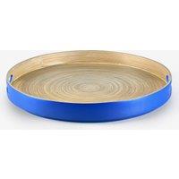 Colour Me Happy Round Bamboo Tray in Blue