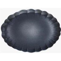Scallopped Serving Platter in Grey