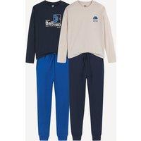 Pack of 2 Cotton Pyjamas with Basketball Print