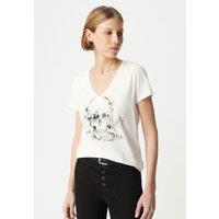 Printed V-Neck T-Shirt, Short Sleeves
