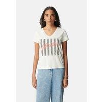 Short-Sleeved V-Neck Printed T-Shirt