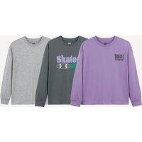 Pack of 3 T-Shirts with Long Sleeves