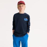 Oversize Printed T-Shirt with Long Sleeves
