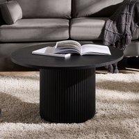 Lucien Fluted Wood Round Coffee Table