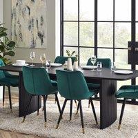 Lucien Fluted Wood Extending Dining Table