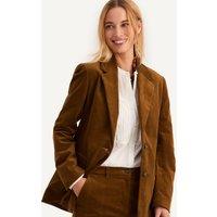 Corduroy Buttoned Blazer in Straight Fit