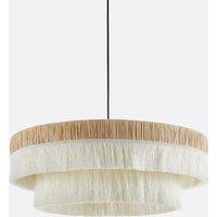 Fringed Hanging Lamp in Raffia 50cm Kavi