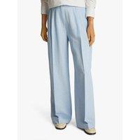 Linen Blend Straight Trousers