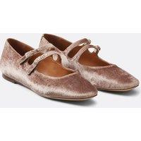 N128 Mary Jane Ballet Pumps in Suede