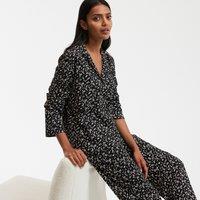 Floral Print Long Sleeve Pyjamas in Cotton Jersey