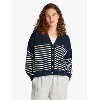 Striped V-Neck Cardigan