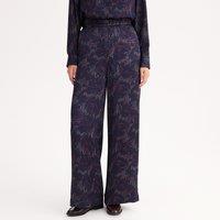 Printed Wide Leg Trousers with High Waist