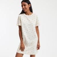 Heart Print Nightshirt in Cotton Jersey