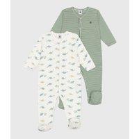 Pack of 2 Pyjamas in Dinosaur and Striped Print