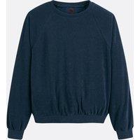 Embroidered Back Towelling Sweatshirt
