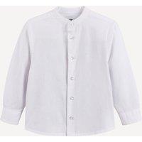 Cotton/Linen Shirt with Mandarin Collar