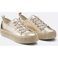 Lida Low Top Trainers in Canvas with Espadrille Sole