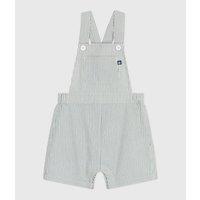 Striped Cotton Short Dungarees