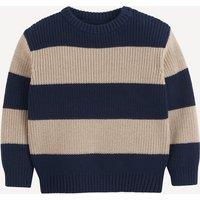 Cotton Striped Jumper, Wide Stripes
