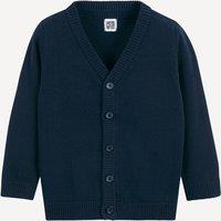 V-Neck Cardigan, Fine Knit, Pure Cotton