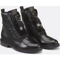 Leather Jewelled Ankle Boots with Laces