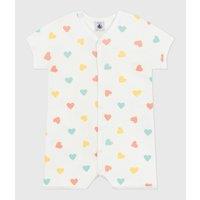 Heart Print Cotton Romper