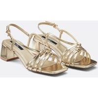 Zoe Metallic Heel Sandals