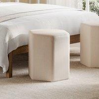 Delphine Coastal Scandi Cotton Striped Stool