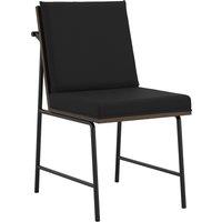 Niva Minimalist Upholstered Dining Chair with Metal Frame (Set of 2)