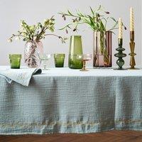 Kumla Tablecloth in Embroidered Cotton Muslin