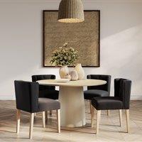 Hazell Light Ash Wood Minimalist Dining Table (Seats 4)