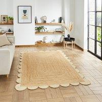 Scalloped Boho Jute Rug