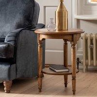 Hayes Vintage Inlaid Wood Side Table