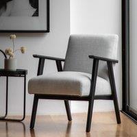 Berlin Mid-Century Armchair with Solid Wood Frame